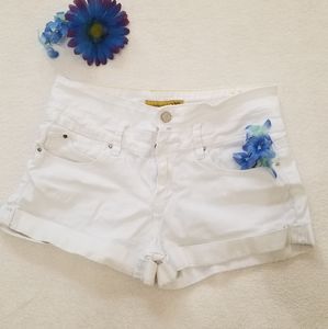 High-Waisted Medium White YMI Shorts